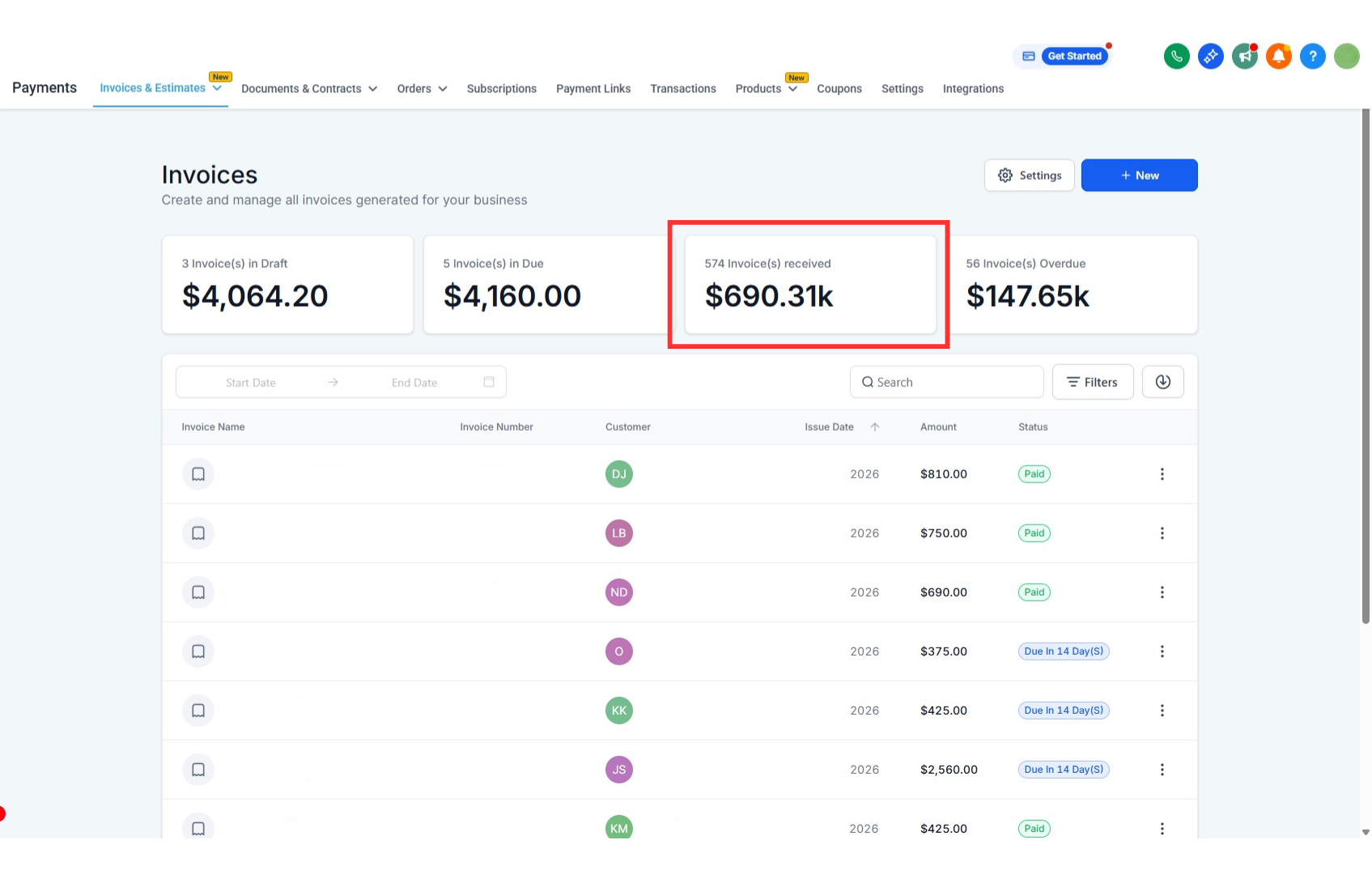 $690K billed GoHighLevel CRM with 12-month history